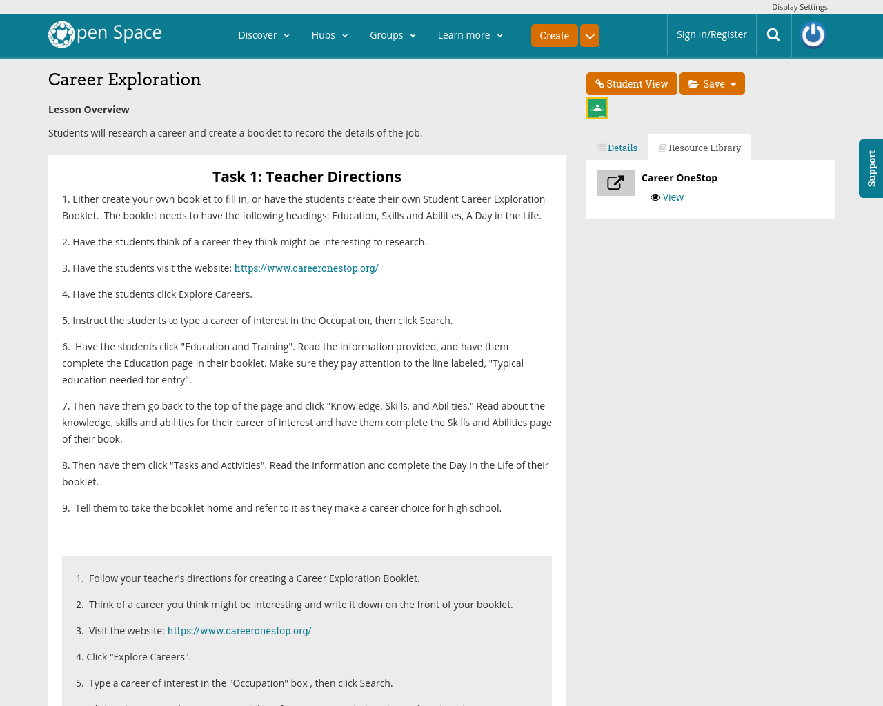 Career Exploration | INFOhio Open Space