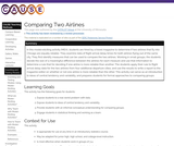 Comparing Two Airlines Comparing Two Airlines