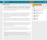 SWOT analysis SWOT analysis